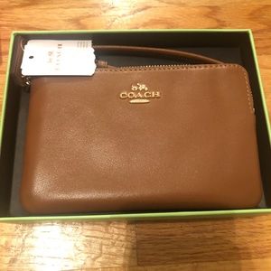 NWT Brown Coach Wristlet